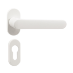 Maniglia One Serie Mood Rosetta Ovale d.62x7,5h Bocchetta Foro Yale C01-Bianco   Colombo Design